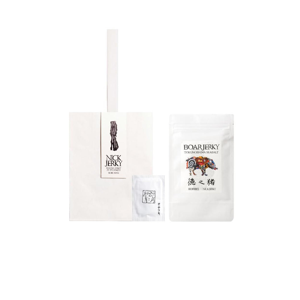 【イノシシ】OILWORKS × NICKJERKY 徳之猪ジャーキー 20g｜手土産袋付き
