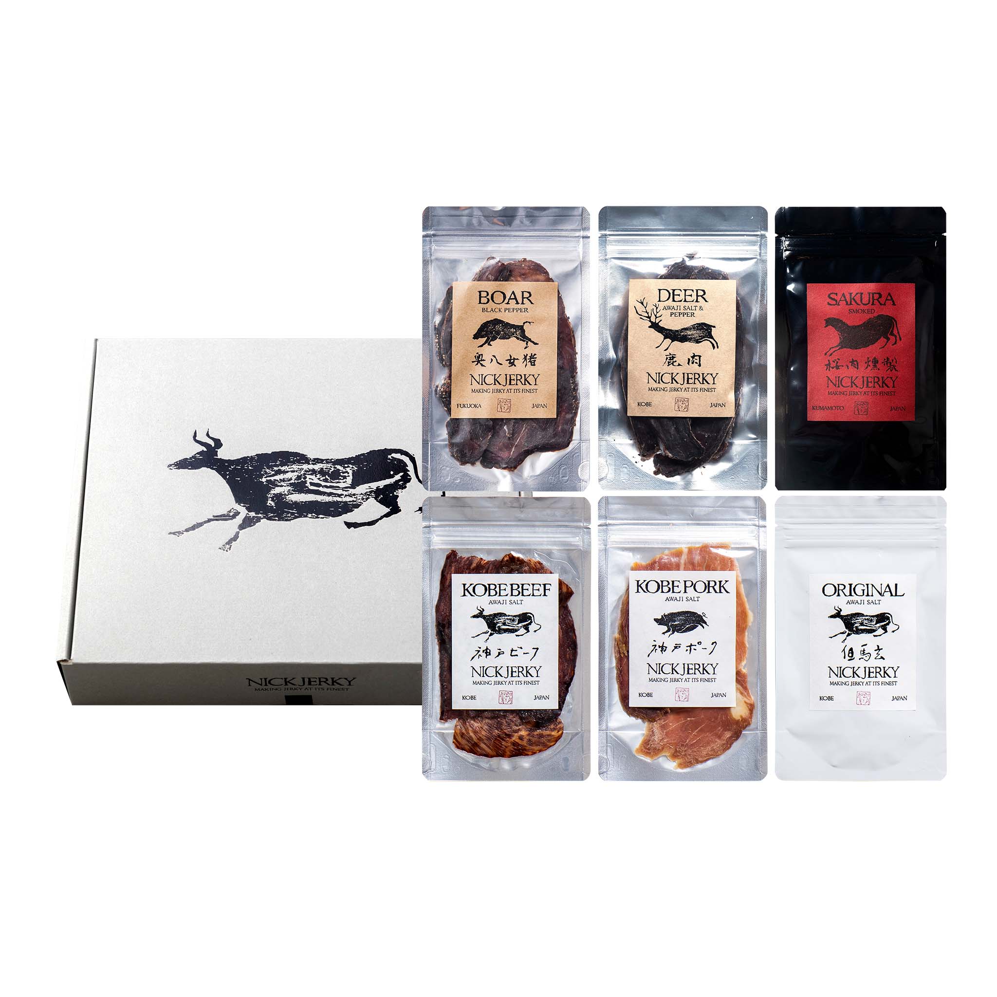 無添加熟成ジャーキー6種 ギフトボックス L THE JERKY 6 NICKJERKY ニックジャーキー