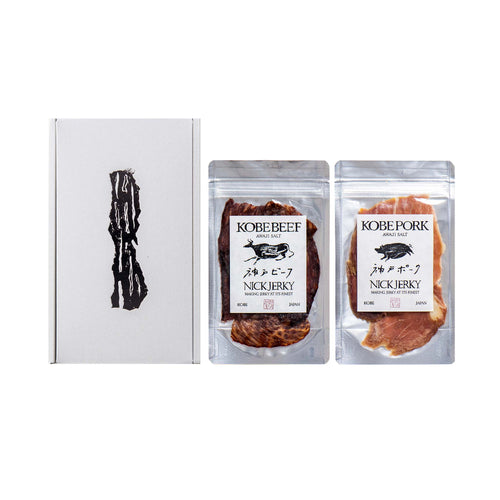 神戸産ブランド肉 無添加熟成ジャーキー2種 ギフトボックス M THE KOBE NICKJERKY ニックジャーキー